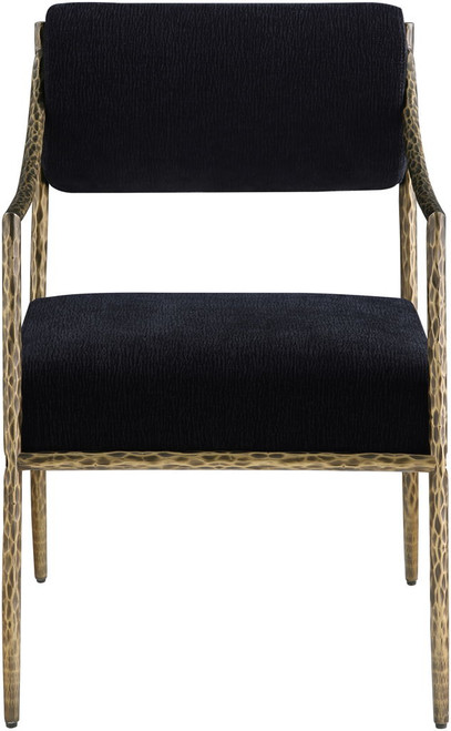 Bastille - Upholstered Dining Arm Chair (Set of 2) - Brass Frame