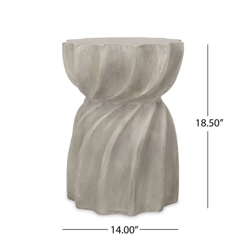 Modern Canis Side Table Outdoor Use - Gray