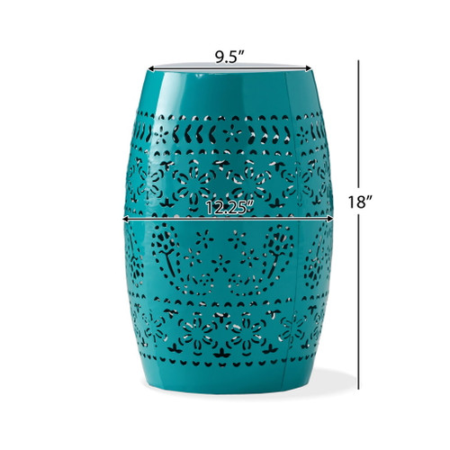 12" Outdoor Lace Cut Side Table