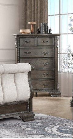 Antique Grey Chest