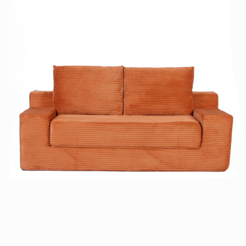 Comfortable Deep Seat Loveseat Sofa Bed, Reversible Cushion With Pillows