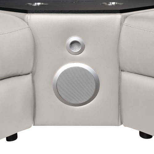 Nova - Sectional With Bluetooth Speaker, LED And Lifting Wine Cabinet