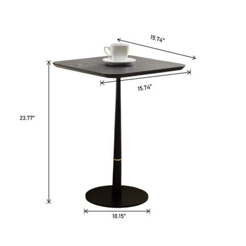 Modern Square Coffee Table And Computer Desk - Black / Gold