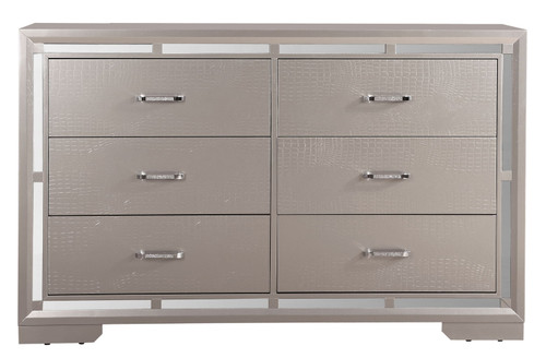 Alana - Dresser - Silver Champagne