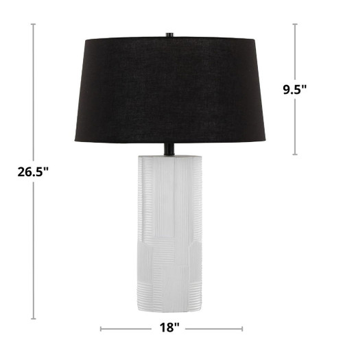 Petra - Contemporary Table Lamp (Set of 2) - Cream / Black