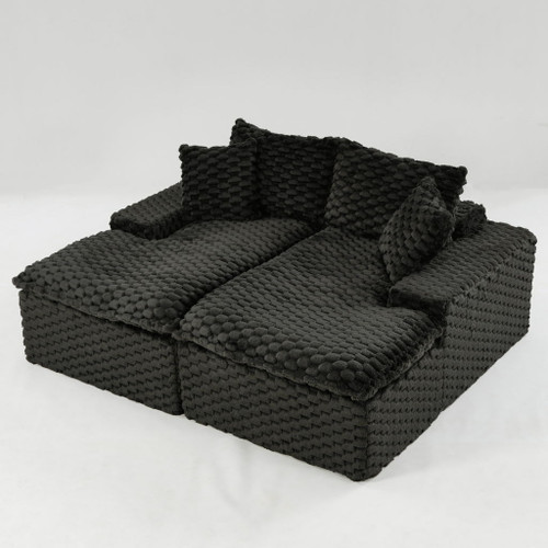 Double Chaise Lounge With Full Compressed Sponge