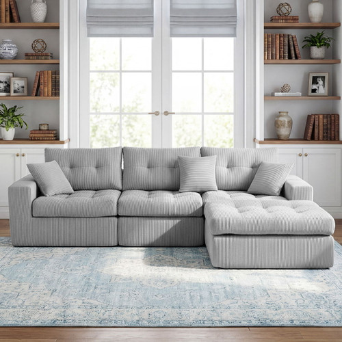 Corner Chaise L-Shaped Sectional Sofa Bed