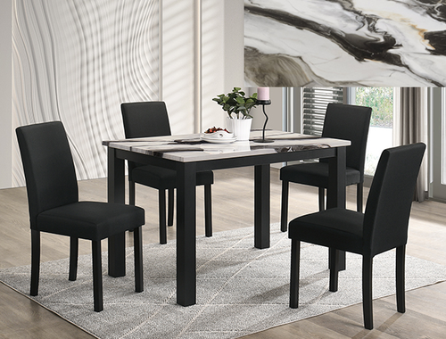 Resia Dining Room Set in Marble 2120BMBL by Crown Mark