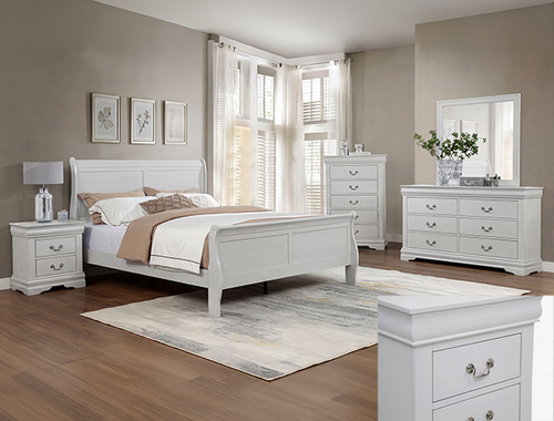 Louis Philip Bedroom Set in Greige B3750 by Crown Mark