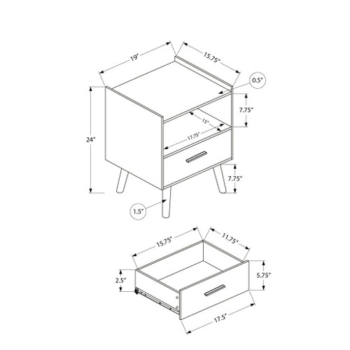 Modern Accent Table With Storage Drawer
