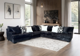 Ariel Black Oversized Sectional in Fabric