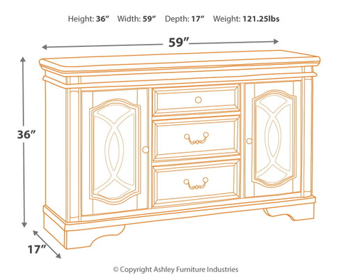 Realyn - Dining Room Server - Chipped White