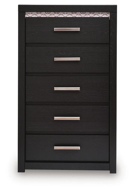 Shoralli - Five Drawer Chest - Black