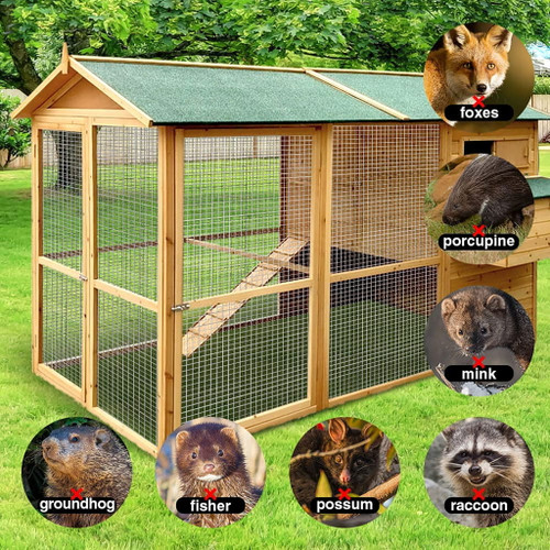 Galvanized Hardware Cloth, Gauge Welded Metal Wire Fence Roll For Garden And Animal Protection - Silver