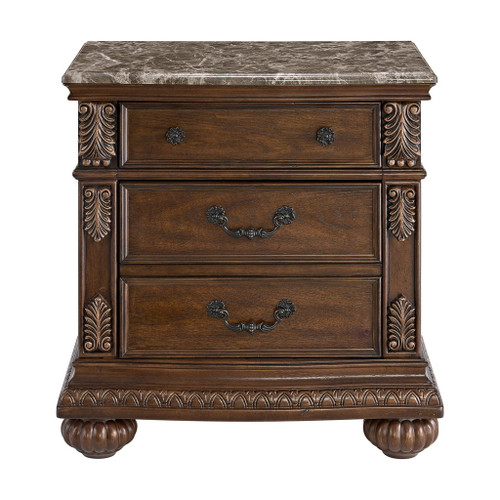 Cadenza - Nightstand With USB-C - Brown