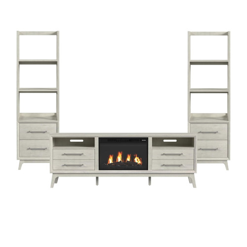 Westland - 4 Piece Entertainment Unit With 71" TV Console - Almond
