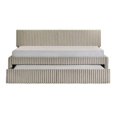 Arden - Twin Daybed With Trundle - Corduroy Beige