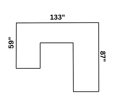 Westwood Stationary Sectional in Fabric
