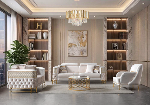 Fabiana Ivory Living Room Set