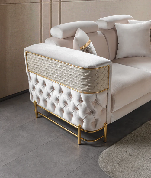 Fabiana Ivory Living Room Set
