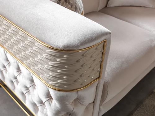 Fabiana Ivory Living Room Set