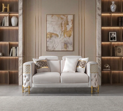 Fabiana Ivory Living Room Set