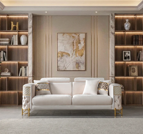 Fabiana Ivory Living Room Set