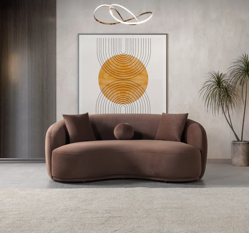 Bonita Coffee Velvet Living Room Set