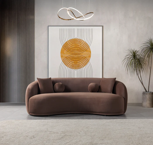 Bonita Coffee Velvet Living Room Set