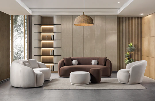 Bonita Ivory Velvet Living Room Set