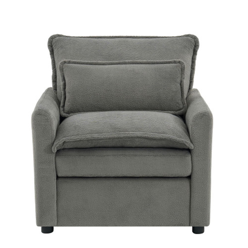 Modern Single Seat Accent Chair With Side Storage Pockets