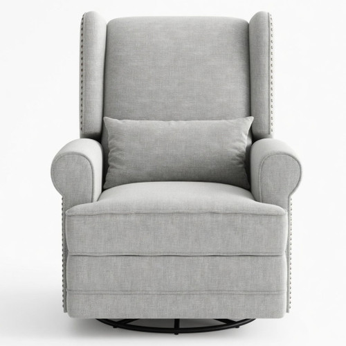 Extra Wide Swivel Recliner Glider Chair With Footrest