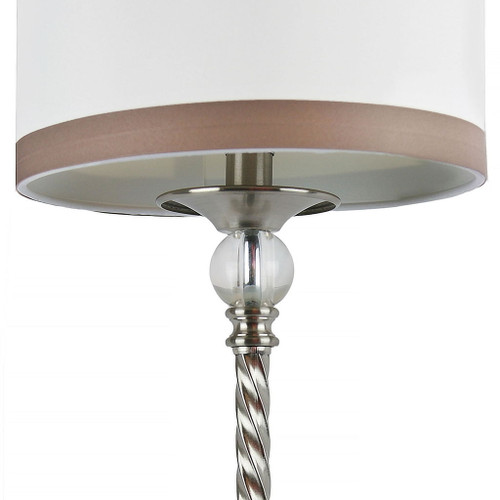 Clarity - Metal Buffet Lamp (Set of 2) - Brushed Nickel, Clear Crystal