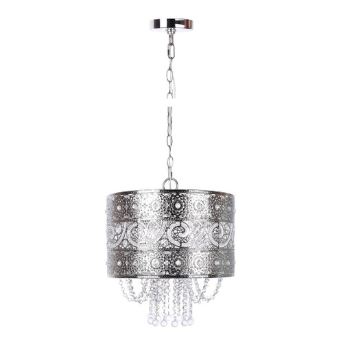 Tangier - Metal Pendant Lamp - Polished Nickel, Clear Crystal