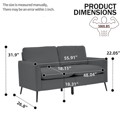 Upholstered Sofa Loveseat For Living Room