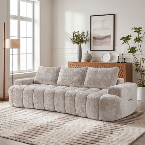 Extra Large Curved Front Compressed Sectional Sofa