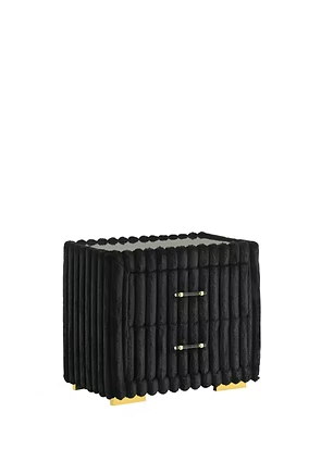 Micah night Stand in Black Corduroy