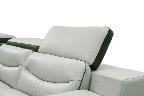 Arlet Sectional in Premium Italian Leather Match