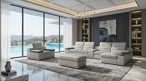 Arlet Sectional in Premium Italian Leather Match MI-1850 by New Era Innovations