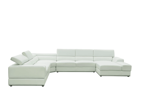 Nella Sectional Sofa in Italian Leather Match
