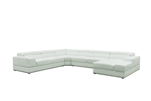 Nella Sectional Sofa in Italian Leather Match