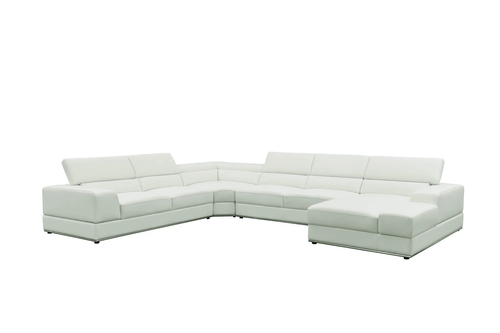 Nella Sectional Sofa in Italian Leather Match