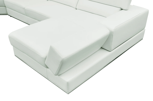 Nella Sectional Sofa in Italian Leather Match