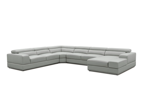 Nella Sectional Sofa in Italian Leather Match