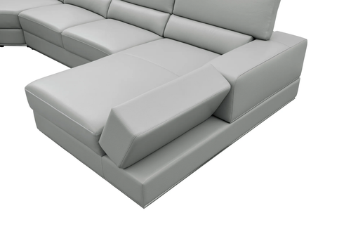 Nella Sectional Sofa in Italian Leather Match