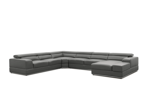 Nella Sectional Sofa in Italian Leather Match