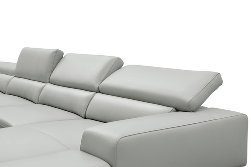 Nella Sectional Sofa in Italian Leather Match