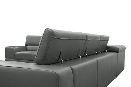 Nella Sectional Sofa in Italian Leather Match