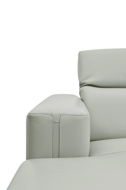 Noel Italian Leather Power Reclining Sectional with Chaise