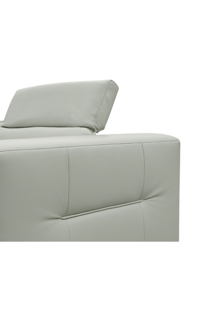 Noel Italian Leather Power Reclining Sectional with Chaise